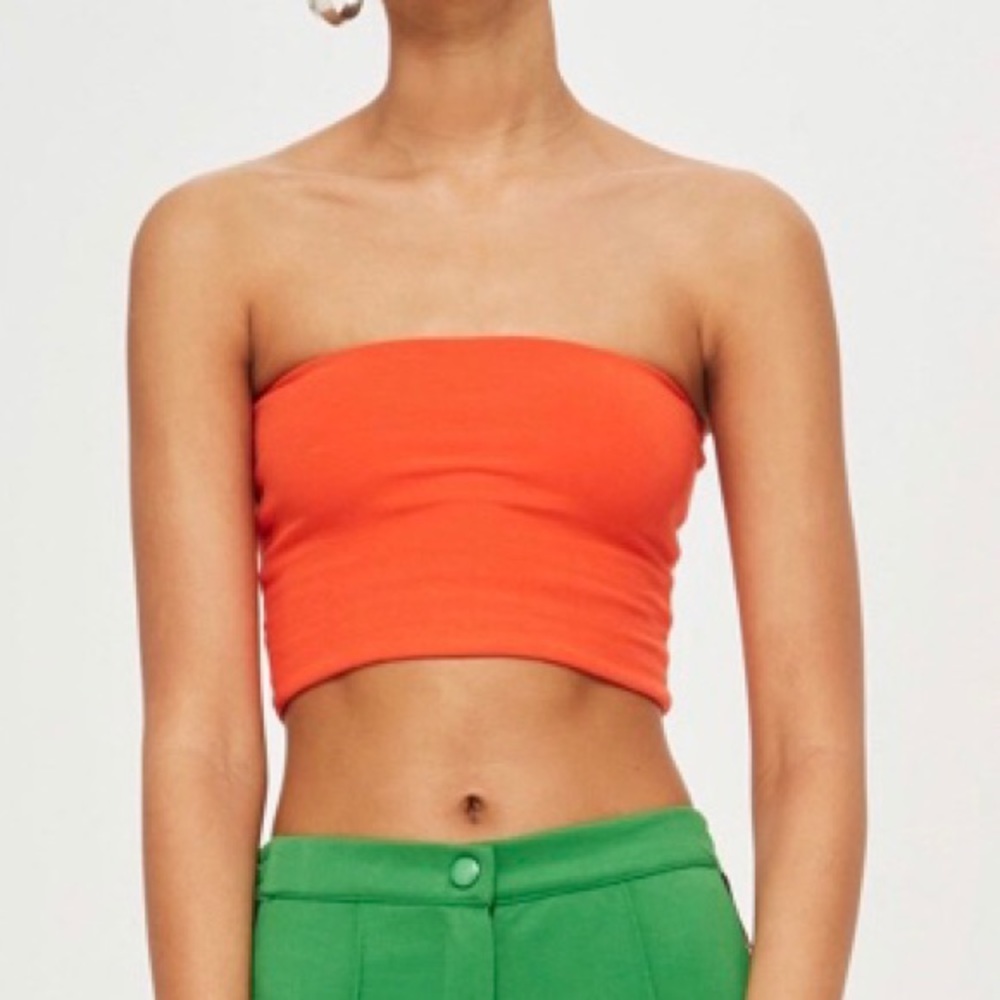 Topshop plain  bandeau top SIZE  US 4